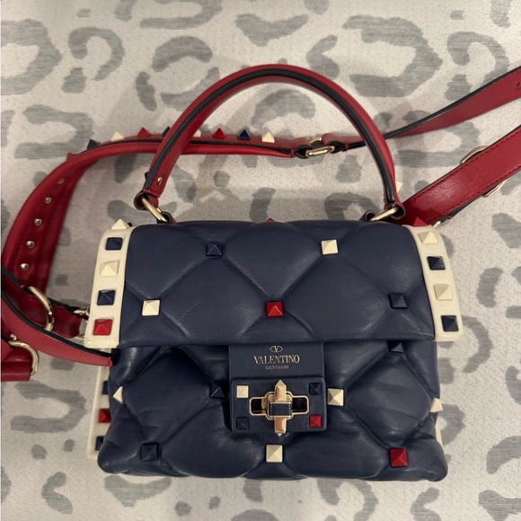 Valentino Garavani Candystud Top Handle Bag Leather Mini - Picture 5 of 17